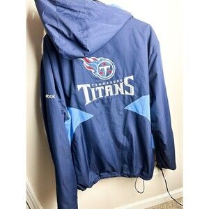 NFL Team Apparel Tennessee Titans Lightweight Jacket Full Zip Mens Large Blue